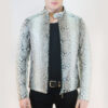 SR Natural White Python Leather Jacket