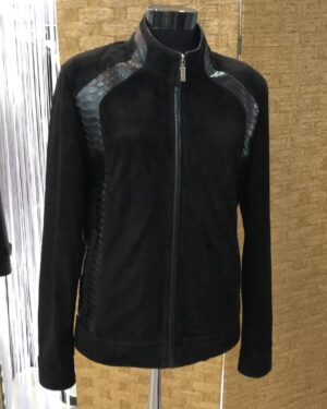 Python Trim Suede Jacket