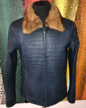 Real Crocodile Leather Jacket