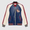 Gucci Blue White Red Leather Jacket