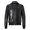 Philipp Plein Crocodile Leather Jacket