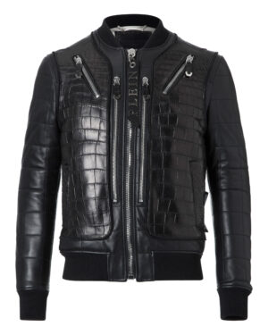 Philipp Plein Crocodile Leather Jacket