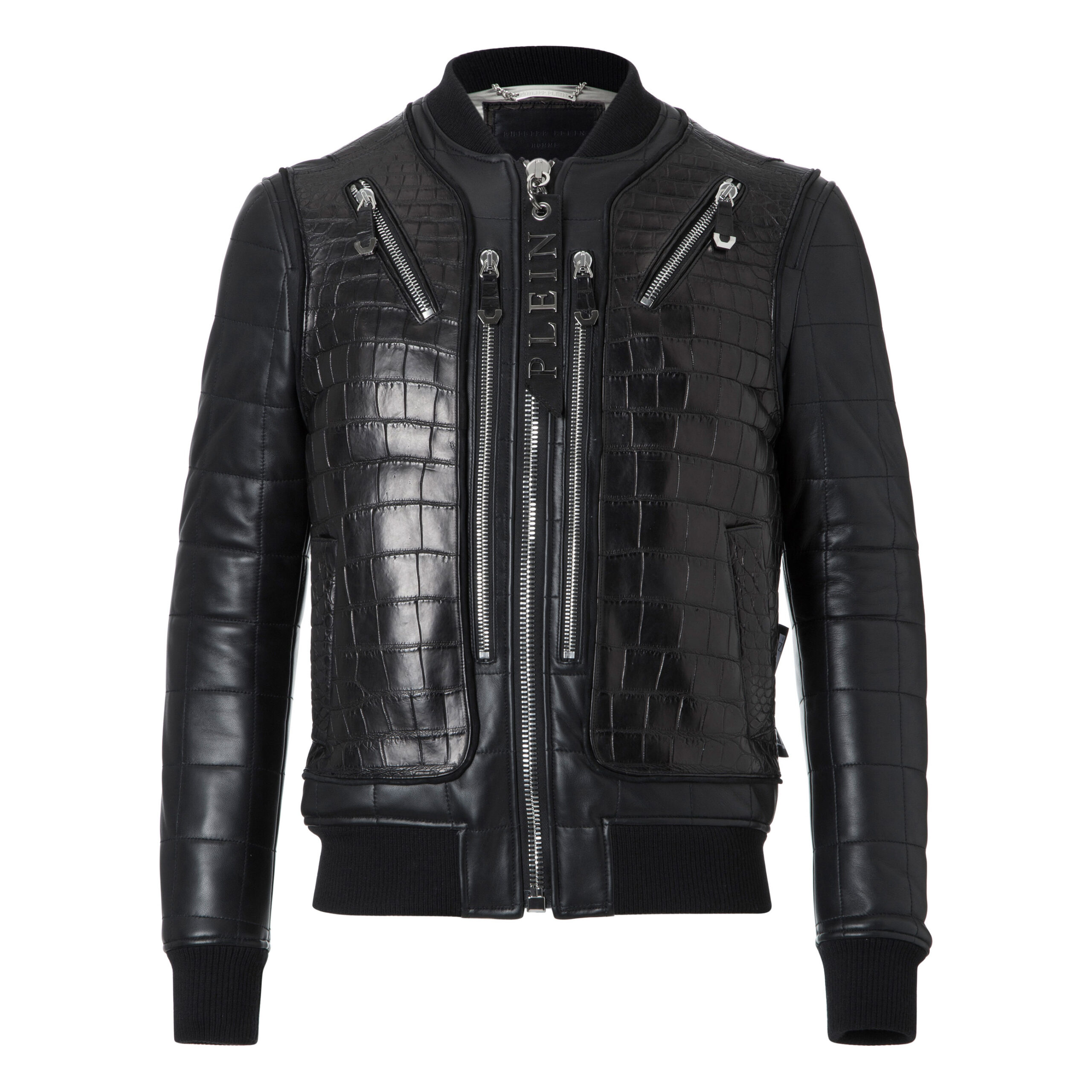 Philipp Plein Crocodile Leather Jacket - Leather Guys