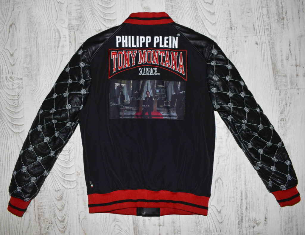 Philipp Plein Tony Montana Scarface Leather Jacket - Leather Guys