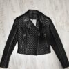 Philipp Plein Womens Leather Biker Jacket