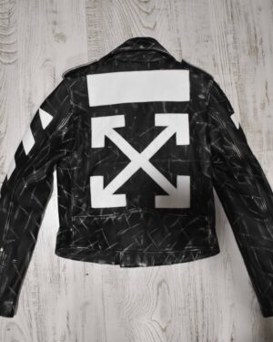 Off White Biker Leather Jacket