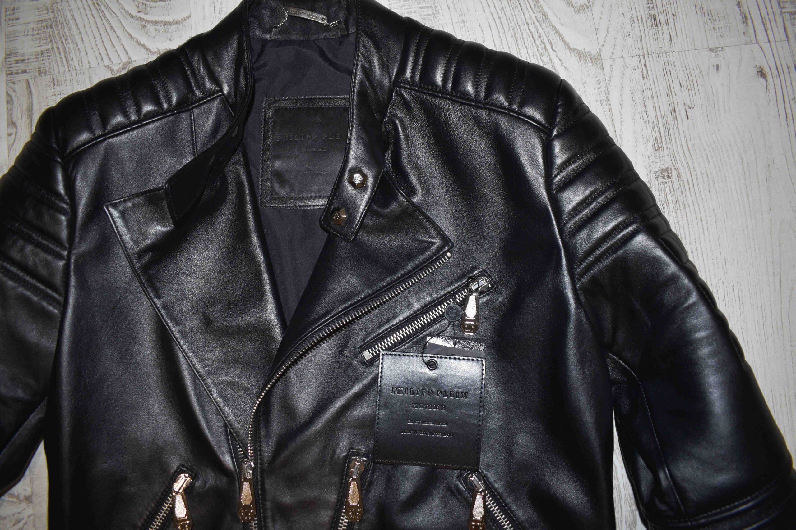 Philipp Plein Biker Leather Jacket - Leather Guys: Luxury Leather Jackets
