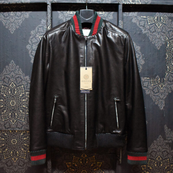 Gucci Black Replica Leather Jacket