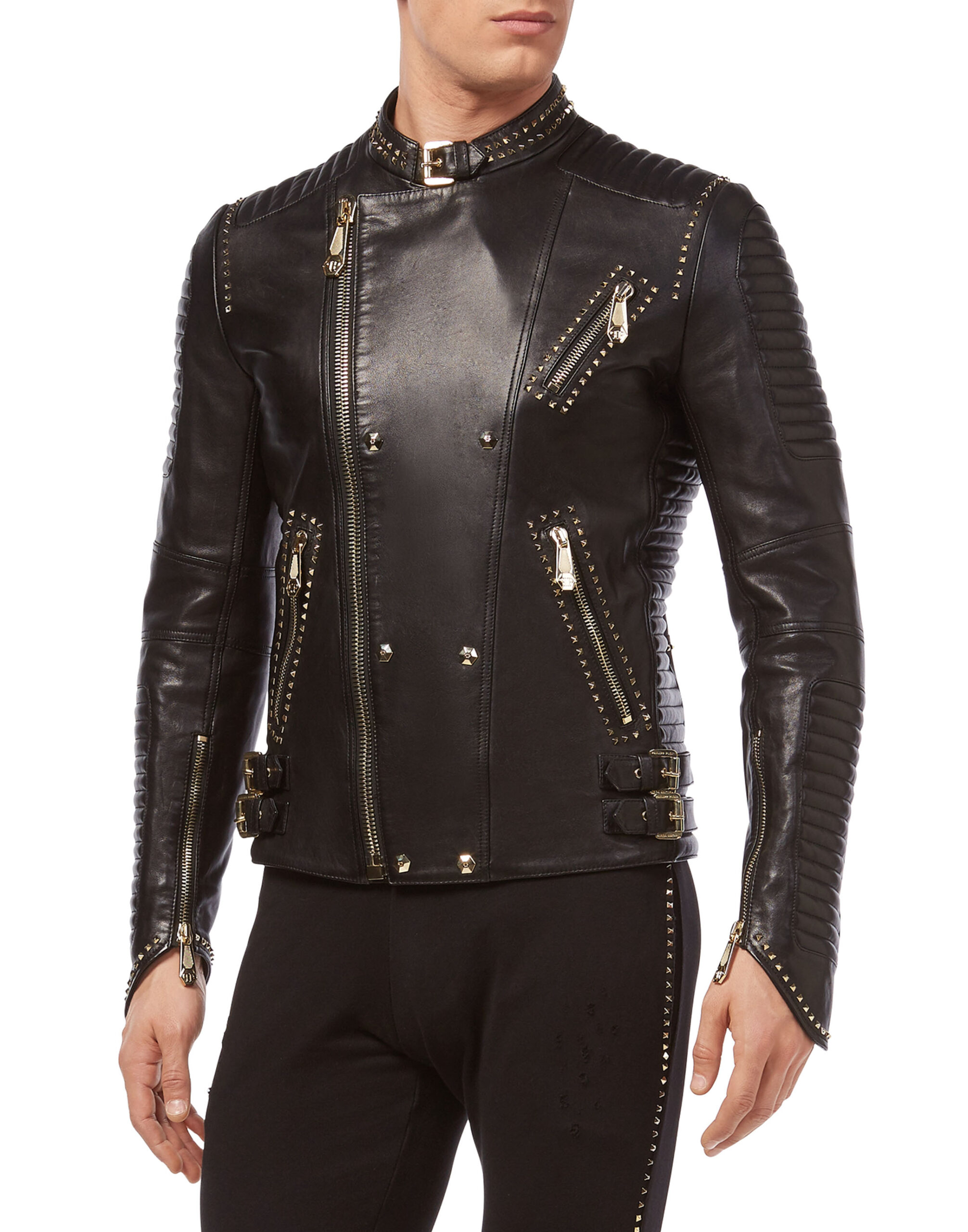 Philipp Plein Leather Biker Jacket - Leather Guys: Luxury Leather Jackets