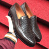 SR Deer Skin Snake Leather Loafer Dress Shoes