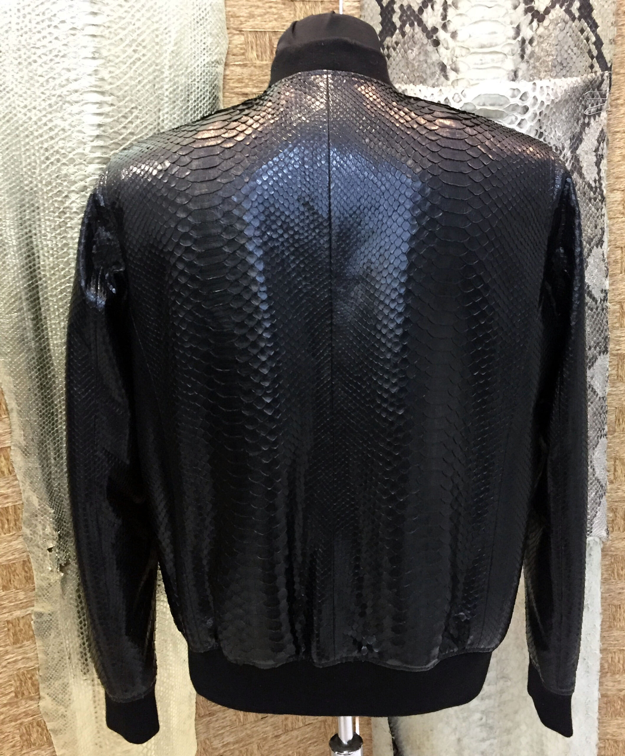 Mens Python Bomber Jacket - Leather Guys: Luxury Leather jackets