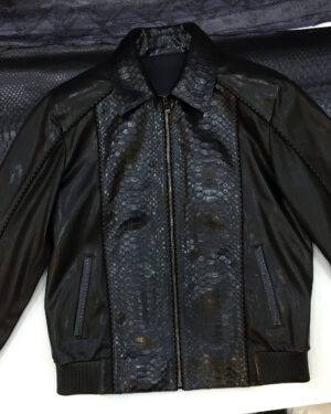 Python Leather Lambskin Jacket
