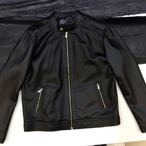 Python Trim Leather Jacket