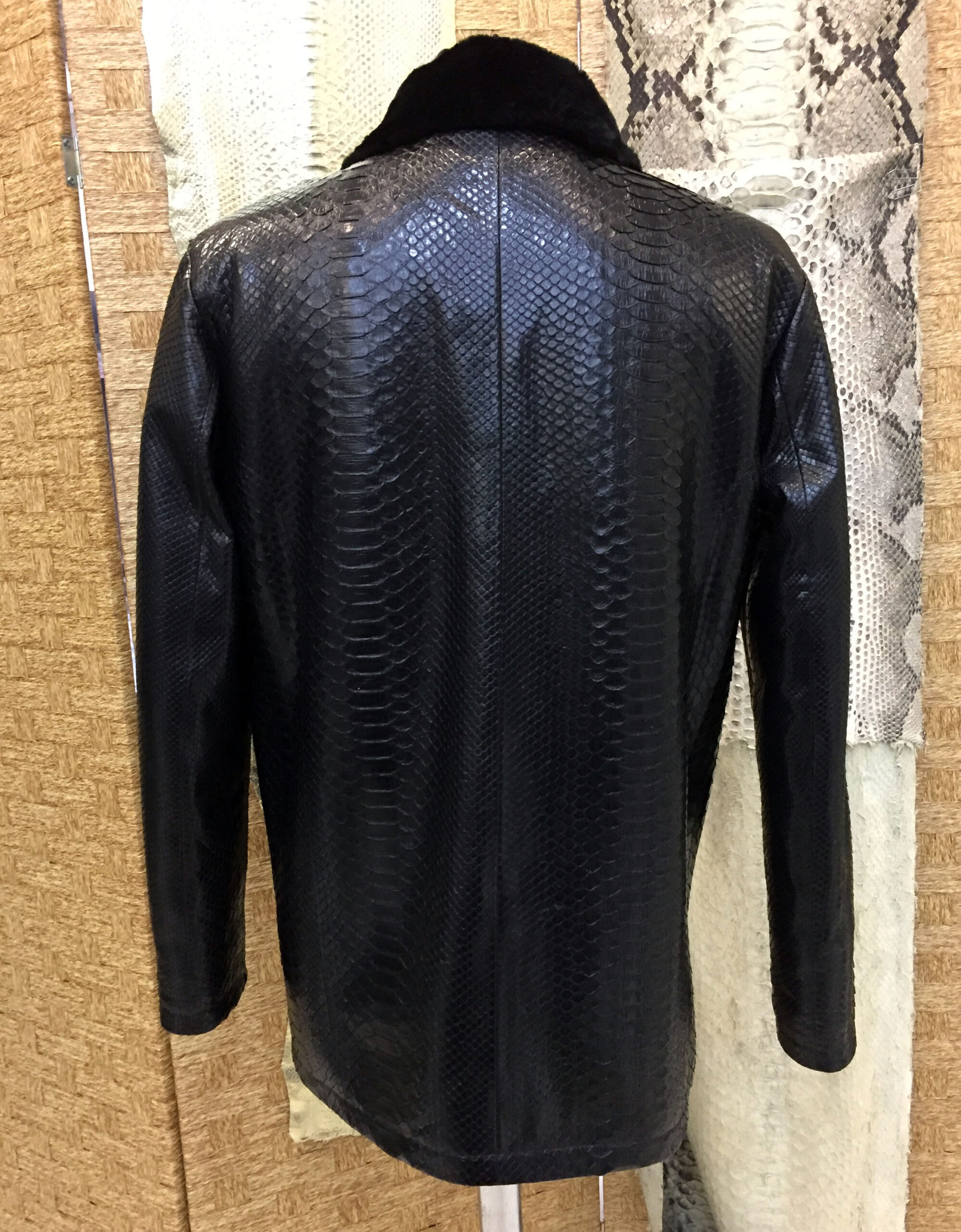 Mens Python Leather Coat - Leather Guys: Luxury Leather jackets