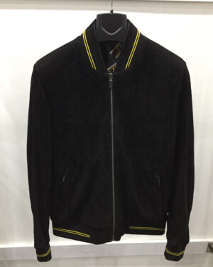 Men's Brown Suede Bomber Jacket