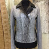 Womens White Snake Leather Jacket