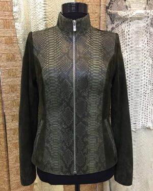 Womens Green Snake Skin Jacket