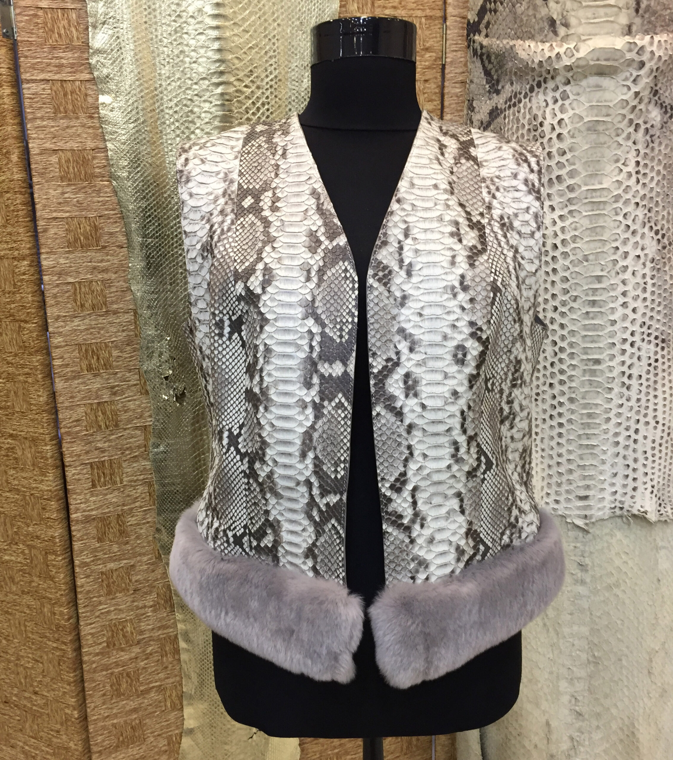 Womens Python Leather Vest