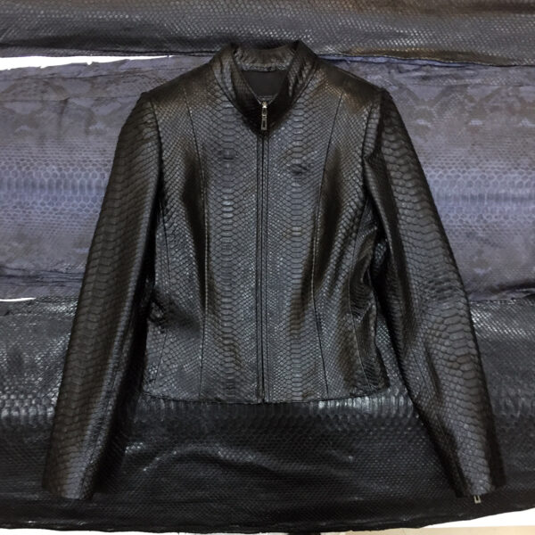Womens Python Leather Jacket