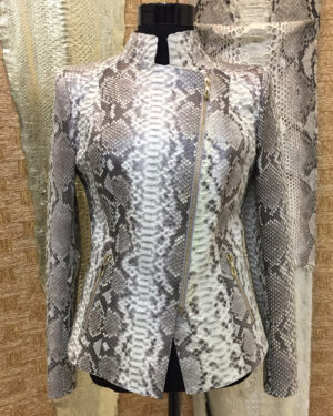 Womens Python Leather Jacket