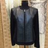 Womens Python Leather Suede Jacket