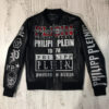 Philipp Plein Crystal Printed Leather Jacket