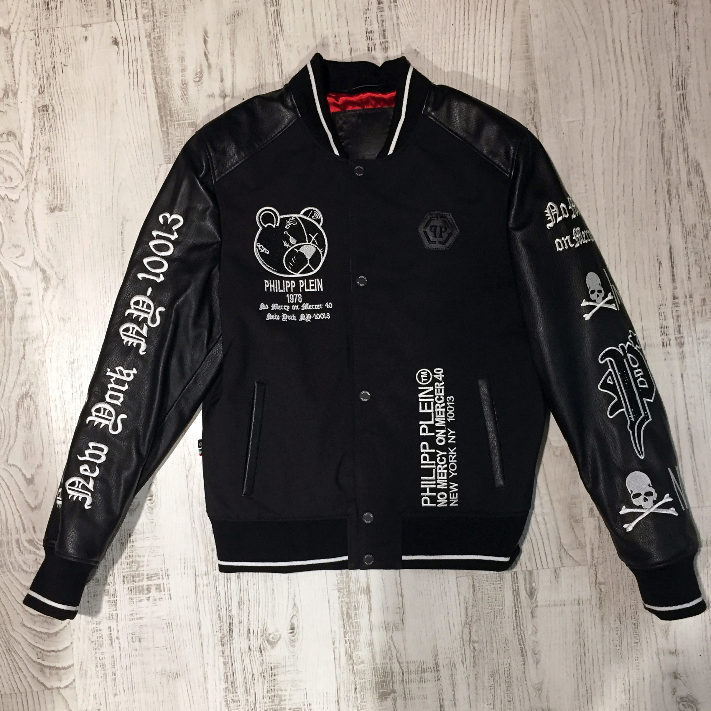 Philipp Plein Teddy Bear Leather Jacket