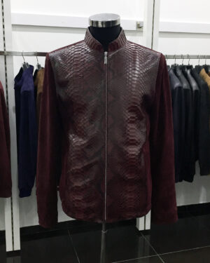 Burgundy Python Skin Jacket