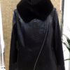 Womens Mink Fur Collar Python Jacket