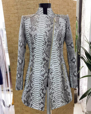 Burberry Python Leather Trench Coat