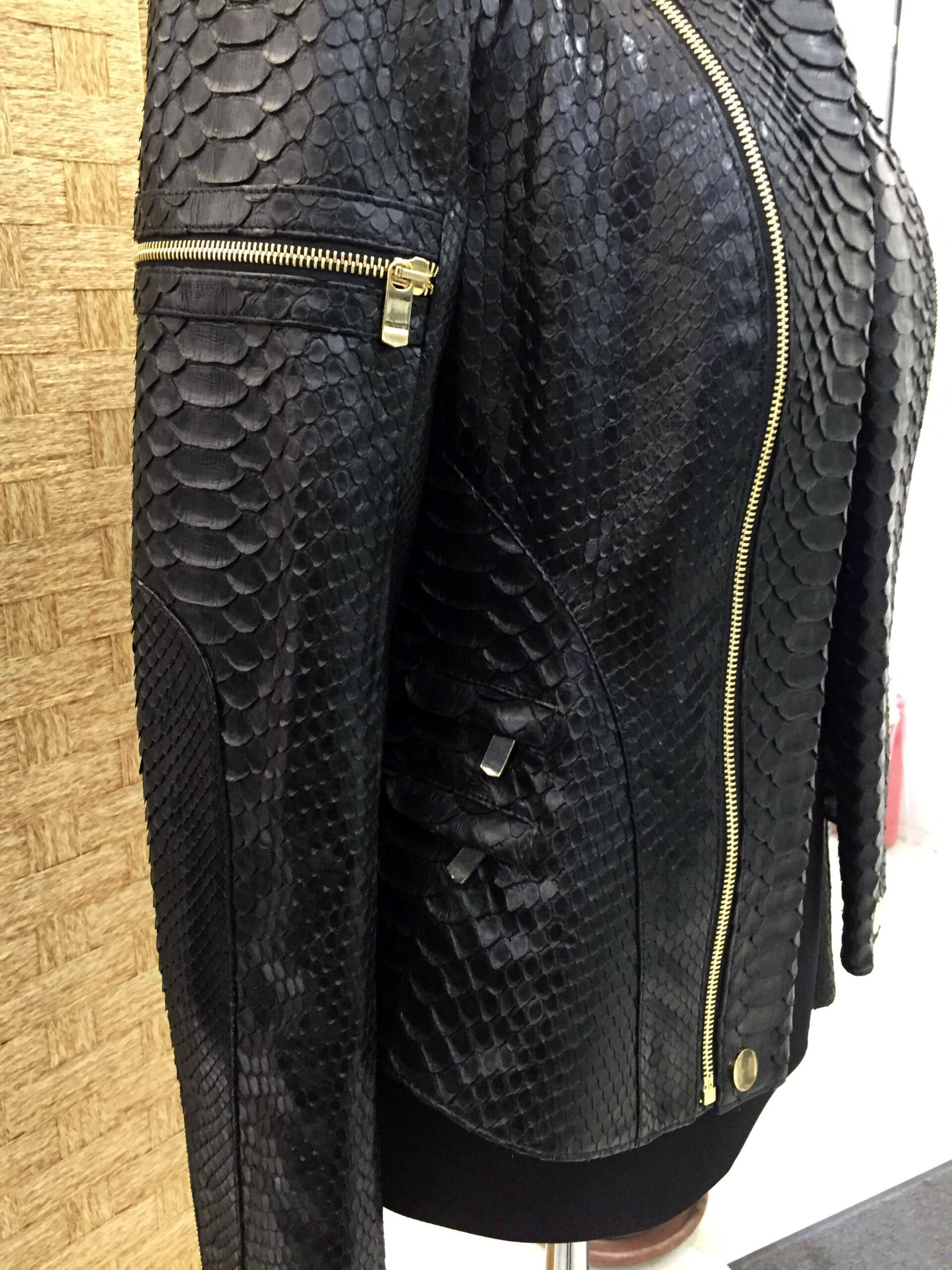 Burberry Womens Python Skin Jacket - Leather Guys