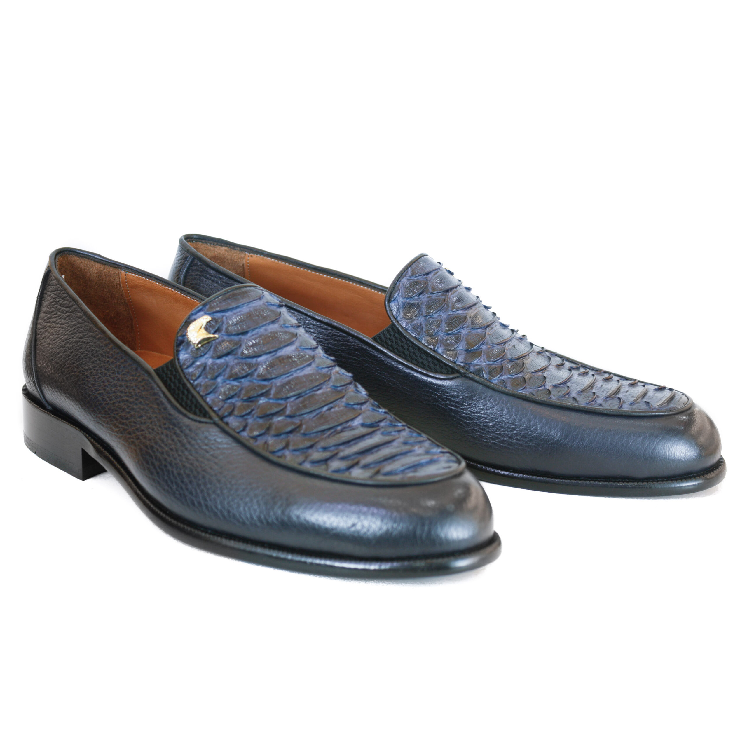 SR Deer Skin Python Loafer Dress Shoes