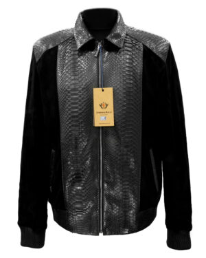 SR Python Leather Suede Jacket