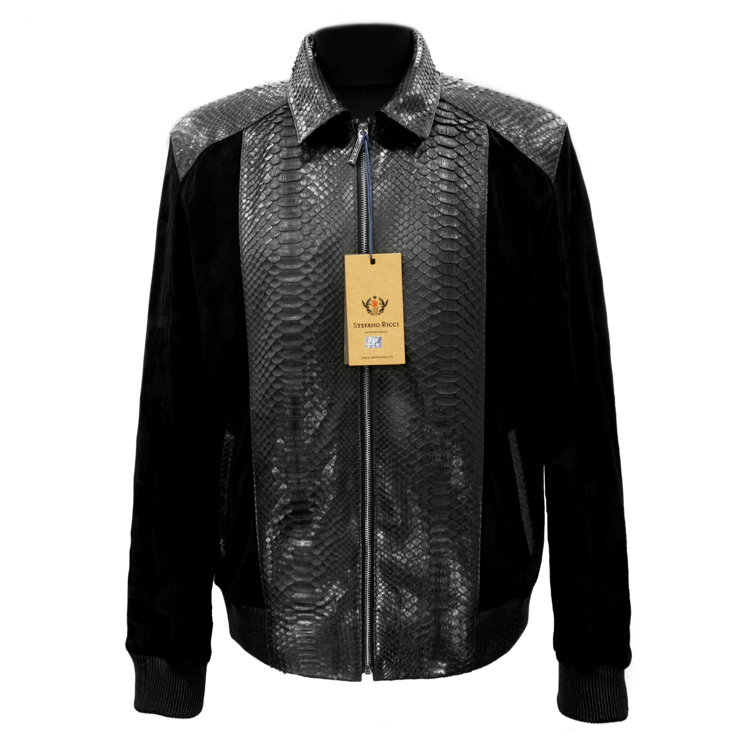 SR Python Leather Suede Jacket