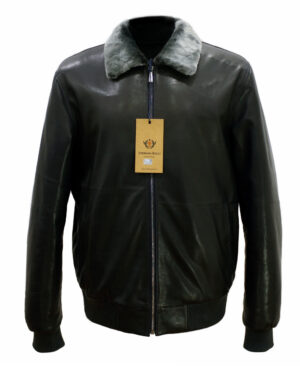 SR Genuine Leather Jacket With Fur Lining
