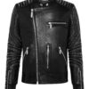 Philipp Plein Leather Biker Studs