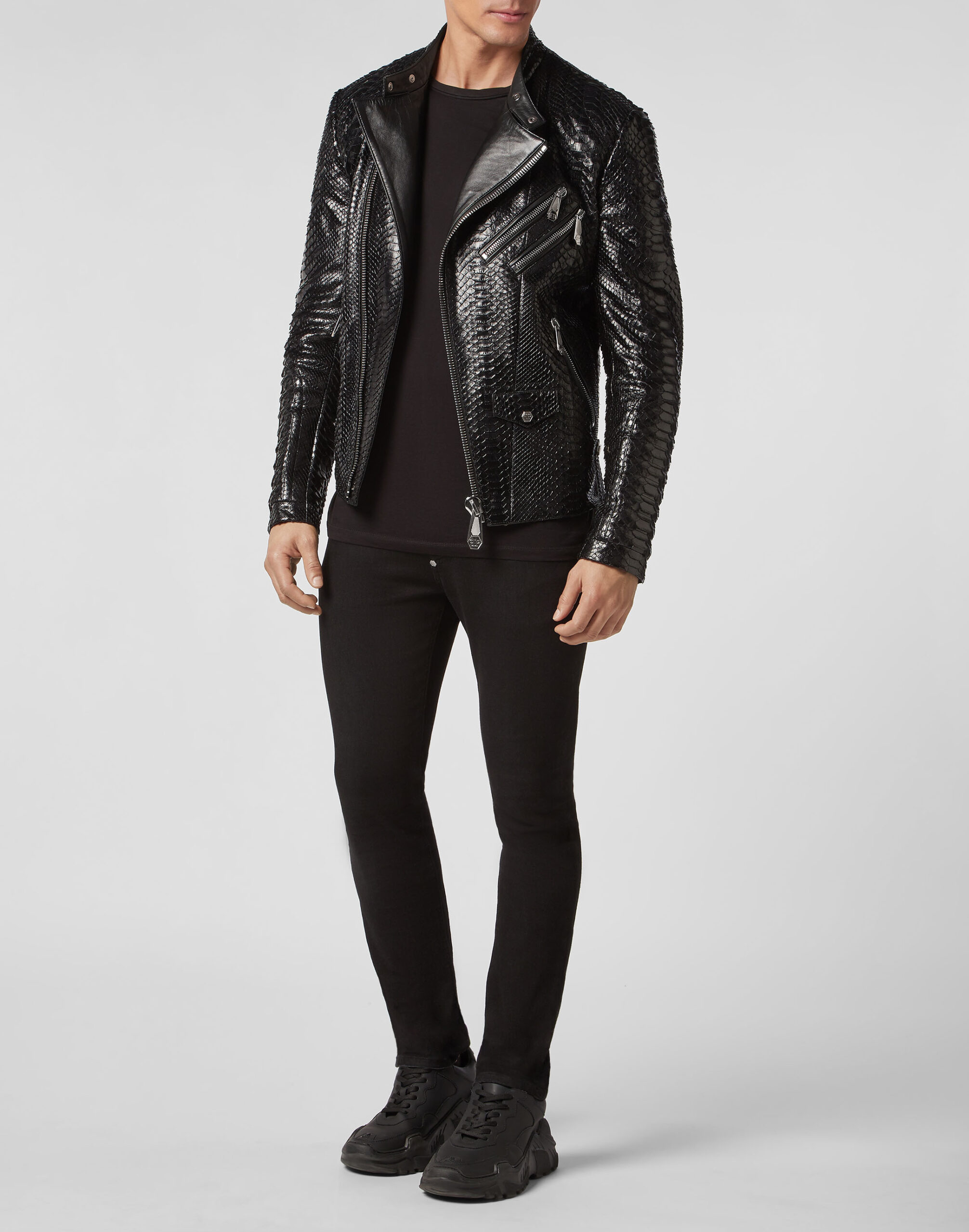 Philipp Plein Python Biker Jacket - Leather Guys: Luxury Leather Jackets