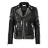 Philipp Plein Studded Leather Biker Jacket