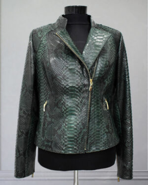 Womens Green Python Jacket