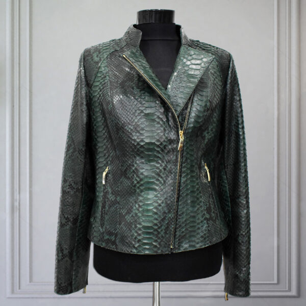Womens Green Python Jacket