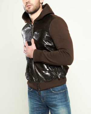 brown python hoodie 2