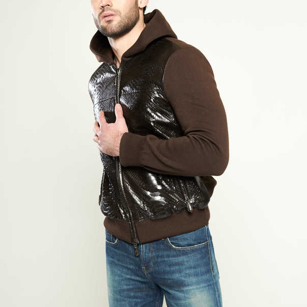 brown python hoodie 2