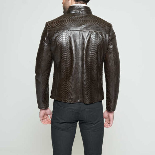 Brown Python Skin Jacket - Leather Guys: Luxury Leather Jackets