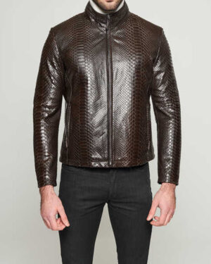 Brown Python Skin Jacket