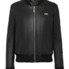 Philipp Plein Women's Skull Leather Bomber Jacket