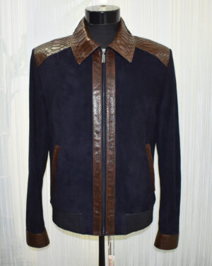 Python Trim Suede Jacket