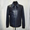Snake Trim Leather Jacket