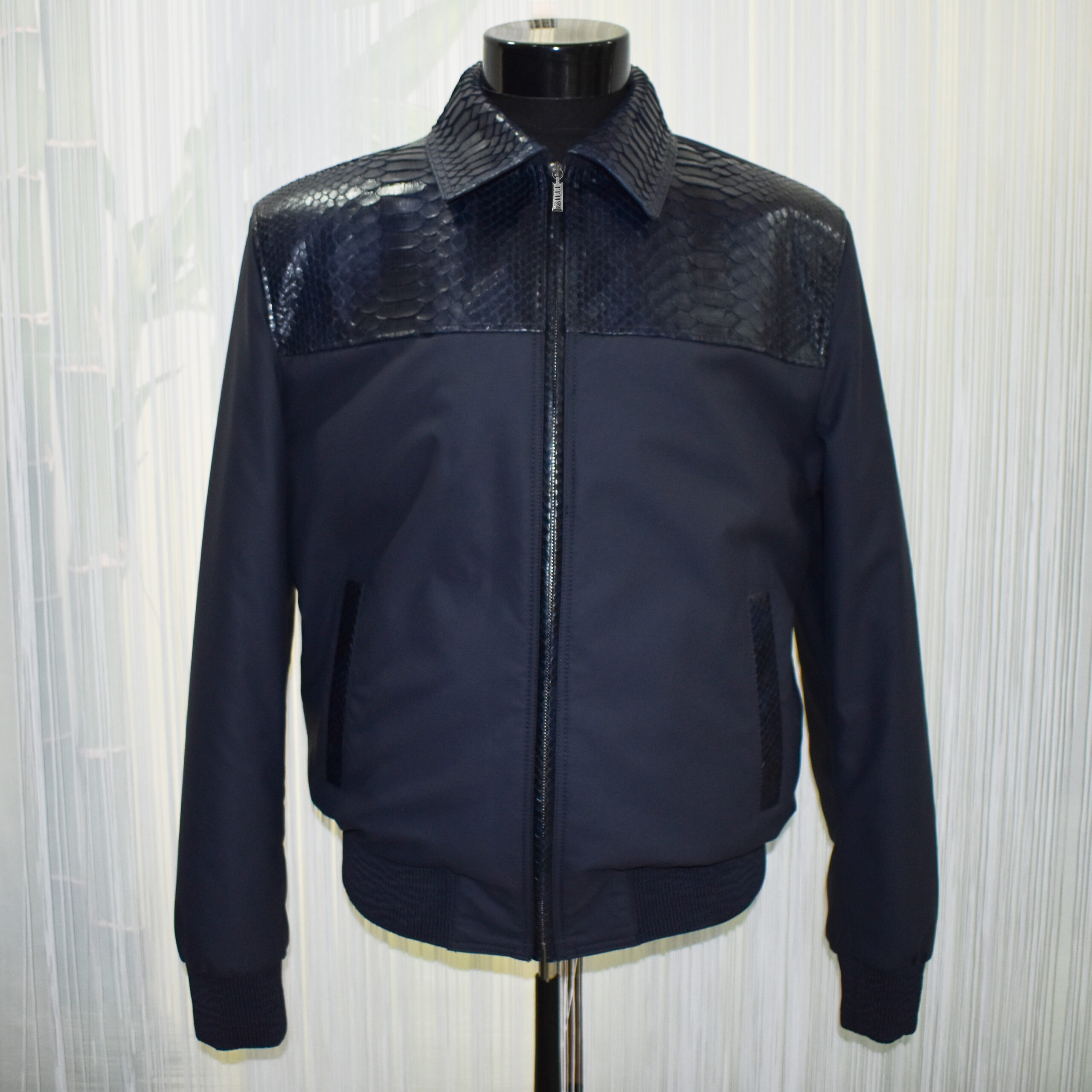 Python Trim Bomber Jacket - Leather Guys: Luxury Leather jackets