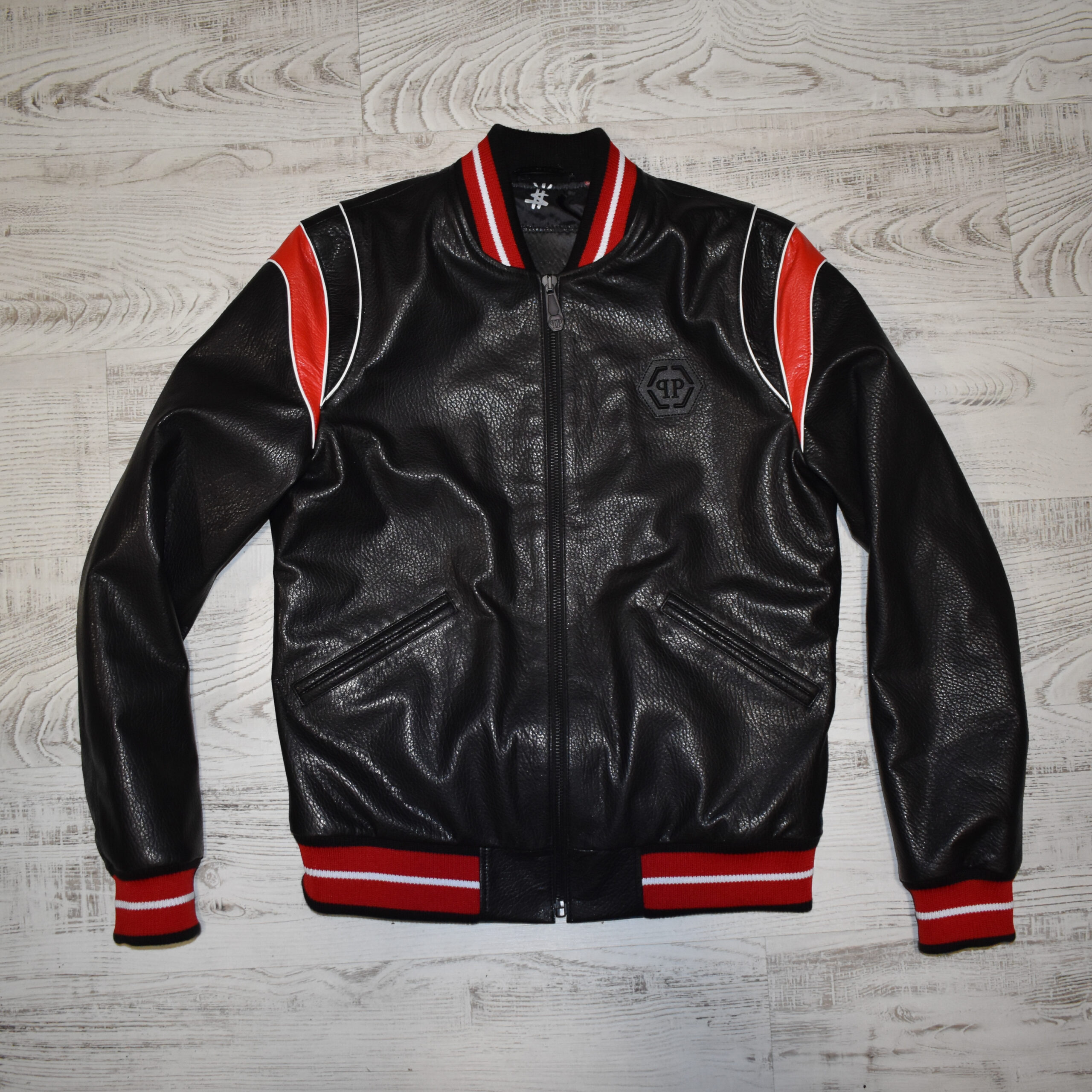 Philipp Plein Teddy Bear Leather Jacket - Leather Guys