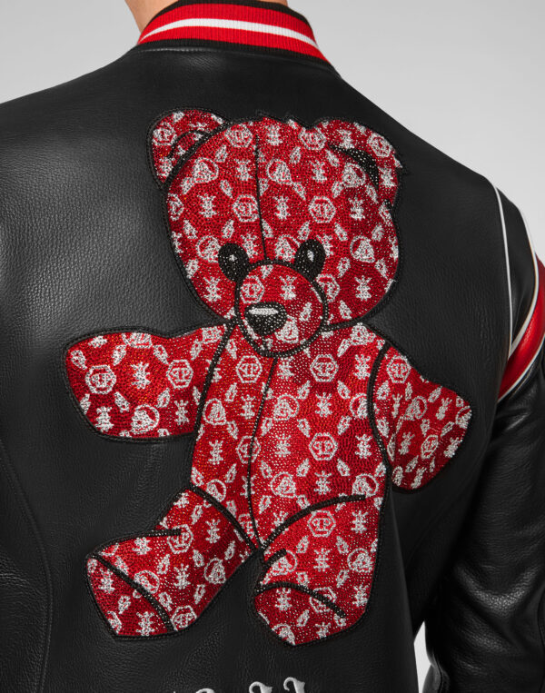 Philipp Plein Teddy Bear Leather Jacket - Leather Guys